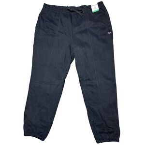 New Champion Women's Black Fleece Jogger Sweatpants Drawstring Waist Size XL